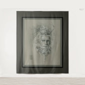 Green Man Wandteppich (Vorderseite)