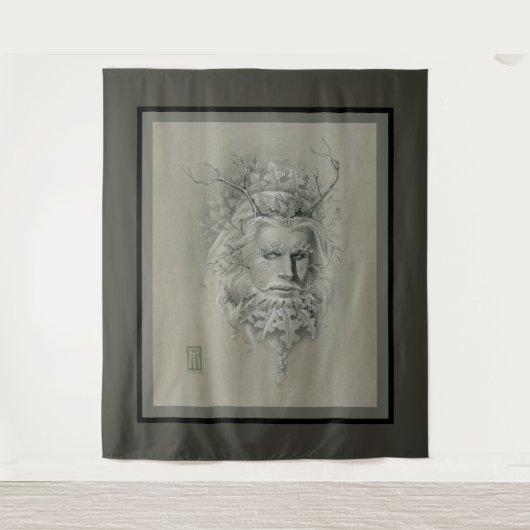 Green Man Wandteppich (Vorderseite)