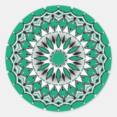 Green Mandal (Design 1) Sticker (Vorderseite)