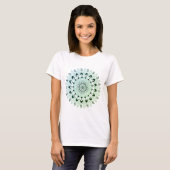 Green Mandala Blume Design T-Shirt (Vorne ganz)