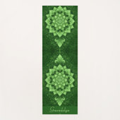 Green Mandala Blume Yoga Mat Yogamatte (Vorderseite)