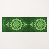 Green Mandala Blume Yoga Mat Yogamatte (Vorderseite (Horizontal))