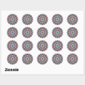 Green Mandala Classic Round Sticker (Blatt)