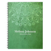 Green Mandala Custom Notizblock (Vorderseite)