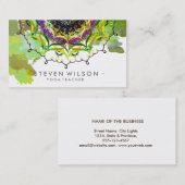 Green Mandala Damask Yoga Medizin Holistisch Visitenkarte (Vorne/Hinten)