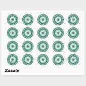 Green Mandala (Design 3) Stickers (Blatt)