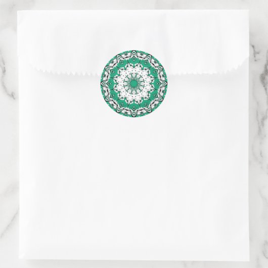 Green Mandala (Design 3) Stickers (Tasche)