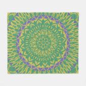 Green Mandala Fleecedecke (Vorderseite (Horizontal))
