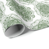 Green Mandala Floral Geschenkpapier (Rolleneckpunkt)