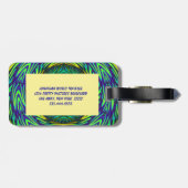 Green Mandala Gepäckanhänger (Rückseite horizontal)