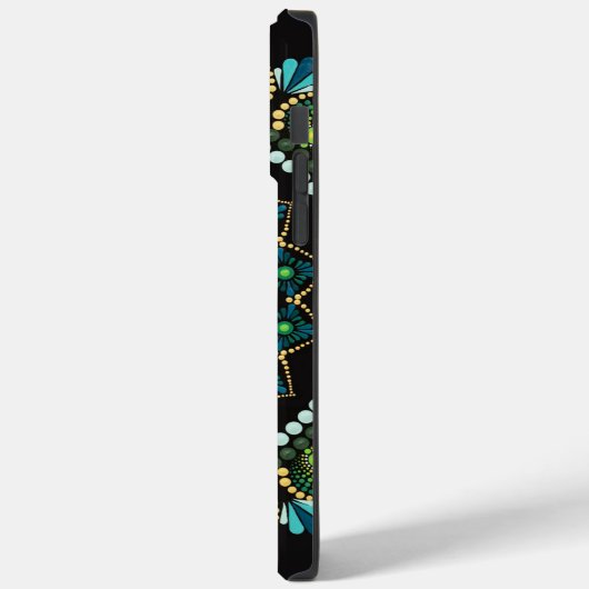 Green Mandala | handbemalt | Heilige Geometrie Case-Mate iPhone Hülle (Rückseite / Links)