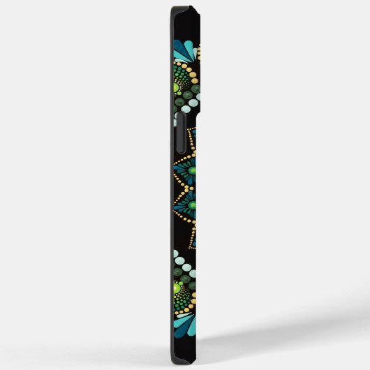 Green Mandala | handbemalt | Heilige Geometrie Case-Mate iPhone Hülle (Rückseite / Rechts)