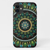 Green Mandala | handbemalt | Heilige Geometrie Case-Mate iPhone Hülle (Rückseite)