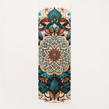 Green Mandala Harmony Yoga Mat (eine Seite)