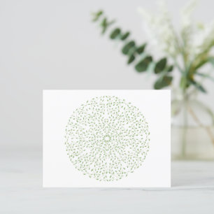 Green Mandala Holiday Postcard Feiertagspostkarte