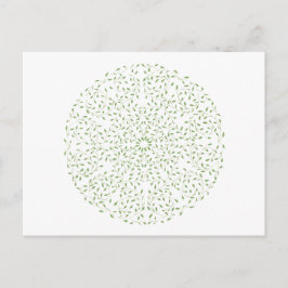 Green Mandala Holiday Postcard Feiertagspostkarte