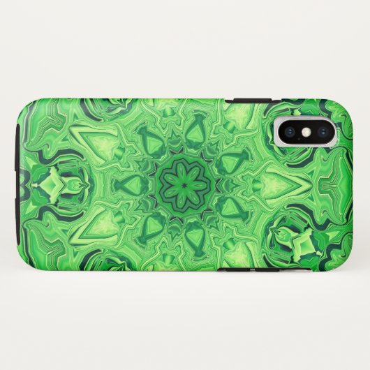 Green Mandala iPhone X Fall Case-Mate iPhone Hülle (Rückseite (Horizontal))