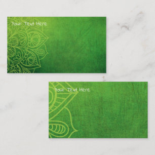 Green Mandala Mind Body Spirit Yoga Instructor Visitenkarte