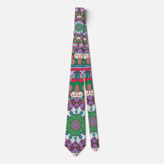 Green Mandala Neck Tie Krawatte (Vorderseite)