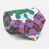Green Mandala Neck Tie Krawatte (Gerollt)