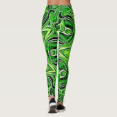 Green Mandala Pattern Leggings (Rückseite)