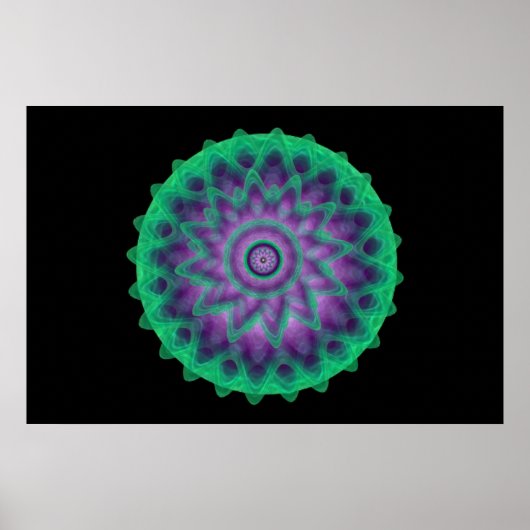 Green Mandala Poster (Vorne)