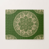 Green Mandala Puzzle für ein entspanntes Ambiente (Horizontal)
