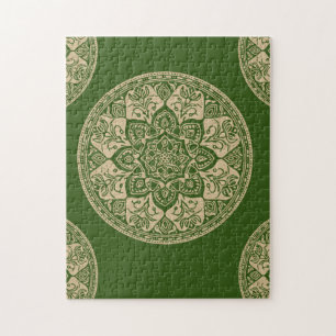 Green Mandala Puzzle für ein entspanntes Ambiente