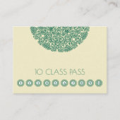 Green Mandala Symbol Yoga-Klasse Treuekarte (Vorderseite)