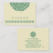 Green Mandala Symbol Yoga-Klasse Treuekarte (Vorne/Hinten)