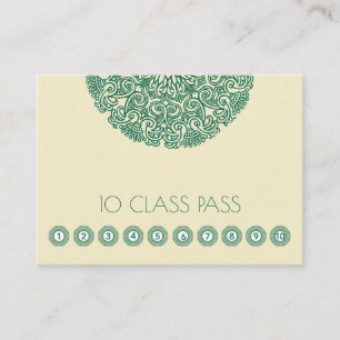 Green Mandala Symbol Yoga-Klasse Treuekarte