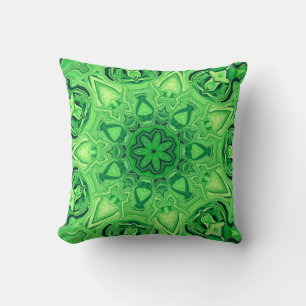 Green Mandala Throw Kissen