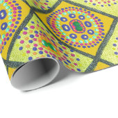 Green Mandala Tiles - Umschlagpapier Geschenkpapier (Rolleneckpunkt)