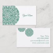 Green Mandala Universe Symbol Business Card Visitenkarte (Vorne/Hinten)