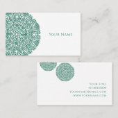 Green Mandala Universe Symbol Business Card Visitenkarte (Vorne/Hinten)