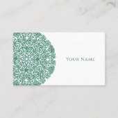 Green Mandala Universe Symbol Business Card Visitenkarte (Vorderseite)