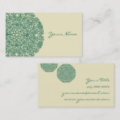 Green Mandala Universe Symbol Visitenkarte (Vorne/Hinten)