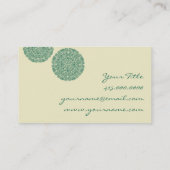 Green Mandala Universe Symbol Visitenkarte (Rückseite)