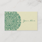 Green Mandala Universe Symbol Visitenkarte (Vorderseite)