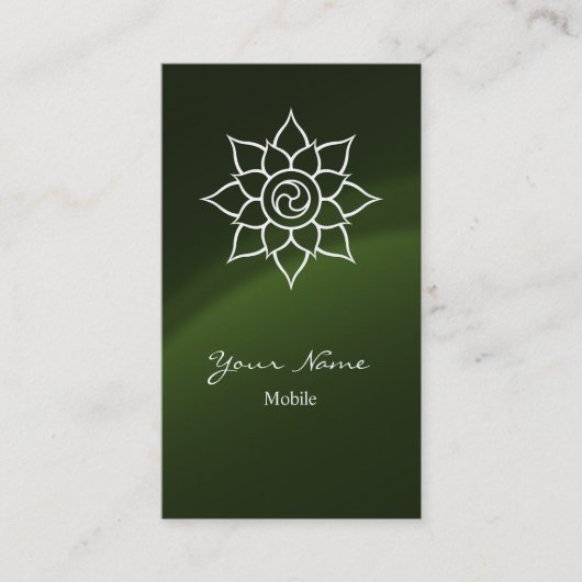 Green Mandala Visitenkarte (Vorderseite)
