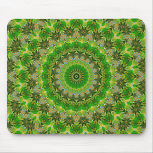 Green Mandala Wheel Mousepad