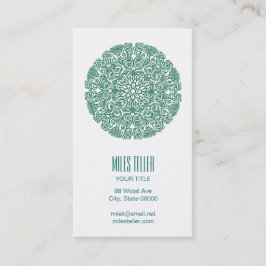 Green Mandala Yoga Fitness Business Cards Visitenkarte