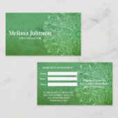 Green Mandala Yoga Meditation Terminkarte (Vorne/Hinten)