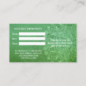 Green Mandala Yoga Meditation Terminkarte (Rückseite)