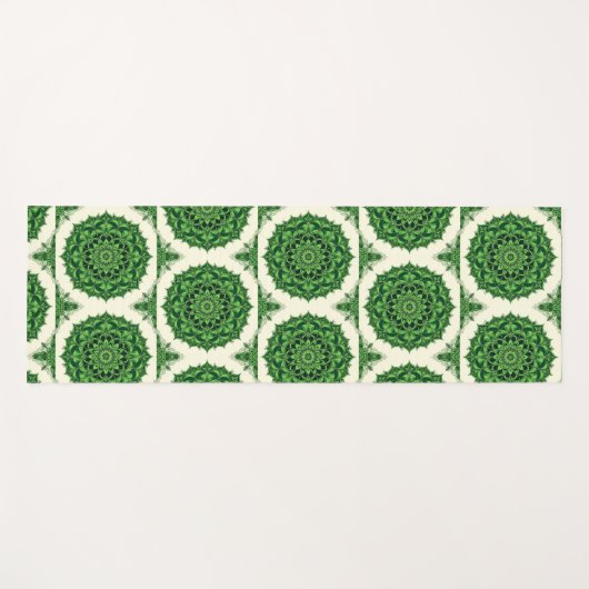 Green Mandala Yogamatte (Vorderseite (Horizontal))