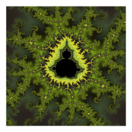 Green Mandelbrot Fraktal Poster