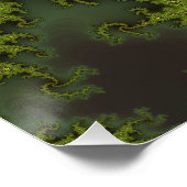 Green Mandelbrot Fraktal Poster (Ecke)