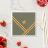 Green Mango Diagonal Stripes Star Moderne Grafik Serviette (Beispiel)
