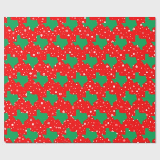 Green Map von Texas Pattern Weihnachten Geschenkpapier (Flach)