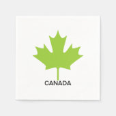 Green Maple Leaf Kanada Serviette (Vorderseite)